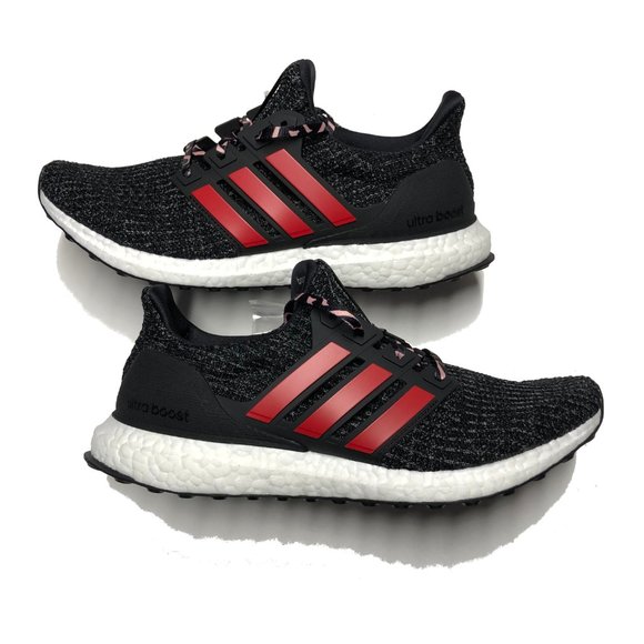 adidas Ultraboost Core Black / Scarlet Mens Shoes - Picture 2 of 6